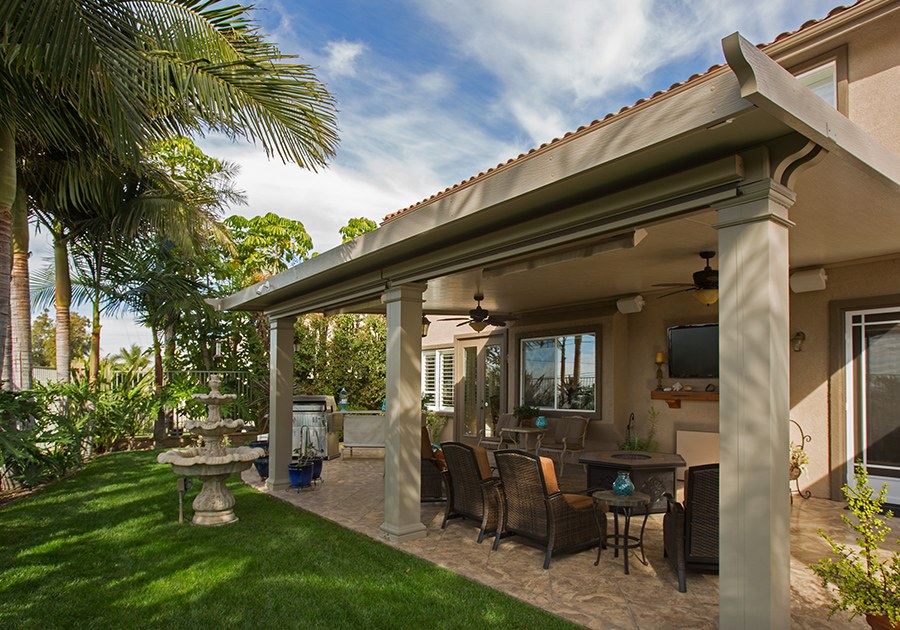 Four Seasons patio cover over a residential outdoor living space